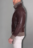 Mens Biker Leather Jacket Vintage Genuine Leather
