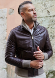 Mens Biker Leather Jacket Vintage Genuine Leather
