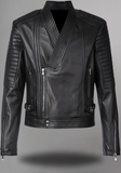 Mens Black Bomber Quilted Leather fashion Stylish Jacket