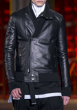 Mens Black Bomber Quilted Leather fashion Stylish Jacket