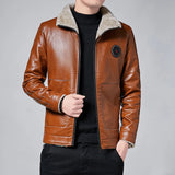 Mens Causal Leather Jacket