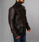 Mens Dark Brown Leather Jacket