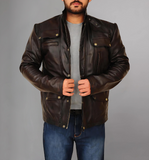 Mens Dark Brown Leather Jacket