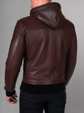 Mens Elegant Green Bomber Leather Jacket