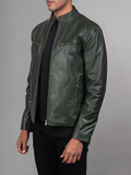 Mens Retro Cafe Racer Distressed Brown Jacket
