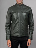 Mens Retro Cafe Racer Distressed Brown Jacket
