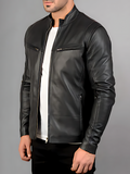 Mens Retro Cafe Racer Distressed Brown Jacket
