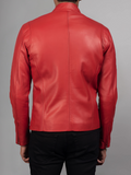 Mens Retro Cafe Racer Distressed Brown Jacket
