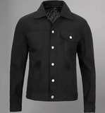 Mens Rip Trucker Black Cotton JacketMens Rip Trucker Black Cotton Jacket