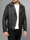 Mens Stylish Leather Motorcycle Jacket