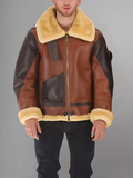 Mens Tan Flying B3 Suede Leather Jacket