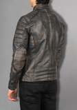 Mens Vintage Biker Leather Jacket
