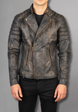 Mens Vintage Biker Leather Jacket
