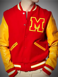 Michael Jackson M Logo Varsity Letterman Jacket