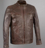 Milwaukee Leather Men's Lambskin Saddle Moto Leather Jacket