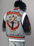 New Century Embroidered Varsity Jacket
