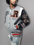 New Century Embroidered Varsity Jacket
