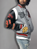 New Century Embroidered Varsity Jacket
