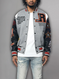 New Century Embroidered Varsity Jacket
