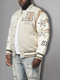 New Century Embroidered Varsity Jacket
