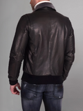 New Mens Thicken Fleece Real Leather Jacket With Fur Lined