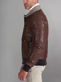 New Mens Thicken Fleece Real Leather Jacket With Fur Lined