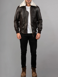 PHARRELL WILLIAMS BOMBER LEATHER JACKET