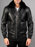 PHARRELL WILLIAMS BOMBER LEATHER JACKET