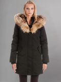 Puffer Jacket with Faux Fur Trim