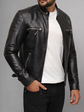 REVIT LANE BLACK LEATHER JACKET