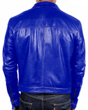 Red Biker Cafe Racer Premium Quality Leather Jacket