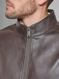 Regular Fit Real Leather Jacket for Men