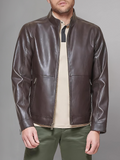 Regular Fit Real Leather Jacket for Men