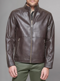 Regular Fit Real Leather Jacket for Men