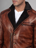 Rocky Brown Fur Leather Coat