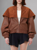 Safari Leather Jacket in Tan Brown