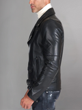 Slim Tan Brown Biker Leather Jacket
