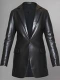 Tailored Lambskin Leather Coat For Women