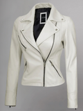 Tan Biker Asymmetrical Ladies Leather Jacket