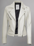 Tan Biker Asymmetrical Ladies Leather Jacket