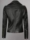 Tan Biker Asymmetrical Ladies Leather Jacket