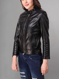 Woman Brown Color Sheep Leather Jacket