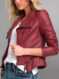 Up on a Tuesday Camel Vegan Leather Jacket for Women