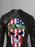 Women Skull Black Motorcycle Jacket