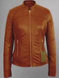 WOMEN’S MOTO BURGUNDY LAMBSKIN REAL LEATHER JACKET