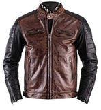 HELSTONS CRUISER RAG LEATHER JACKET