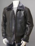 Winter Mens Leather Jacket Outwear Sheepskin Motorcycle Warm