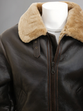 Winter Mens Leather Jacket Outwear Sheepskin Motorcycle Warm