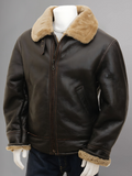 Winter Mens Leather Jacket Outwear Sheepskin Motorcycle Warm