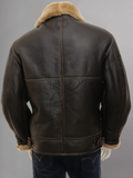 Winter Mens Leather Jacket Outwear Sheepskin Motorcycle Warm